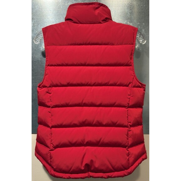 Talbots 75% Duck Down Puffer Bright Brass Chore Vest Red Mock Neck XS - Picture 4 of 13